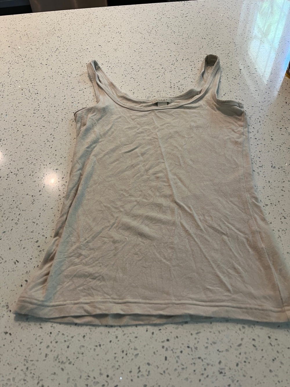hinge Neutral Beige Scoop Neck Tank